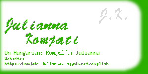 julianna komjati business card